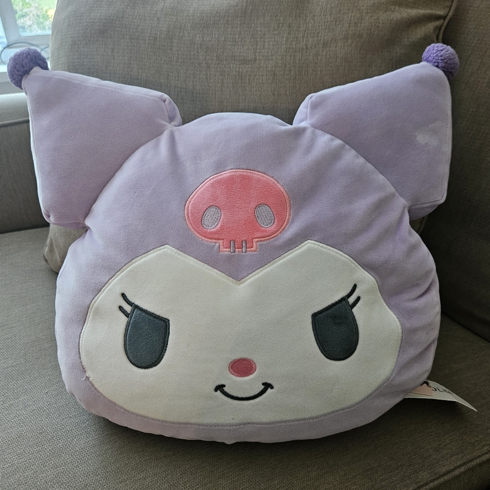 Sanrio KUROMI Cute Purple PLUSH Pillow 12"